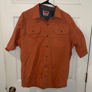 Wrangler Men's orange Button Down Shirt
